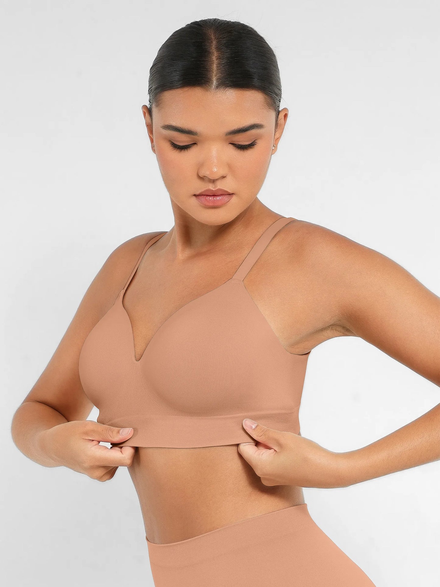 Feelingirl Wireless Push-Up Seamless Comfort Full Coverage Bra