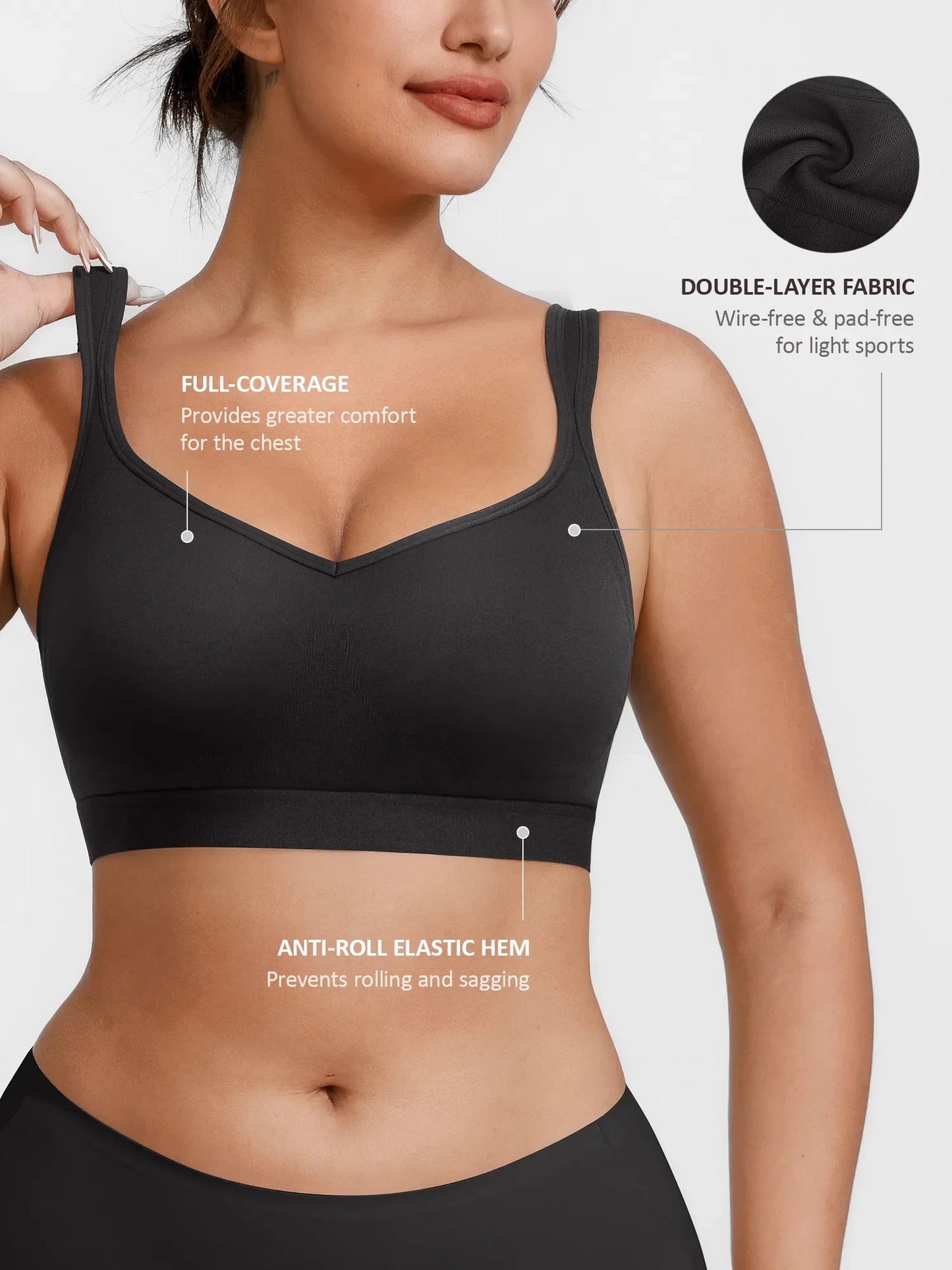 Feelingirl Full Coverage Smoothing Wireless Bra
