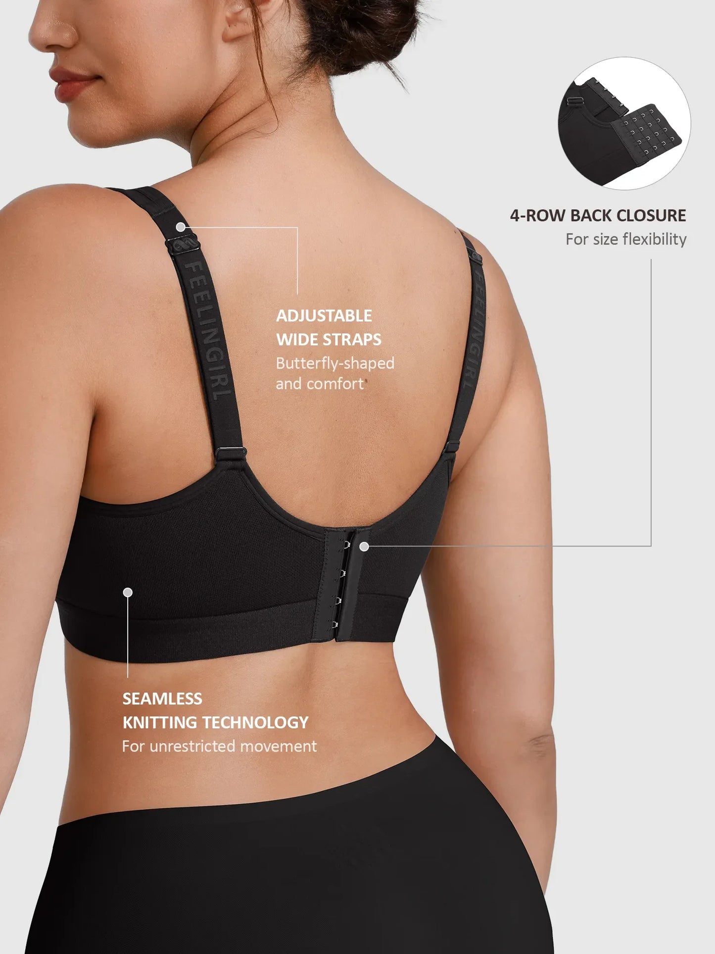 Feelingirl Full Coverage Smoothing Wireless Bra