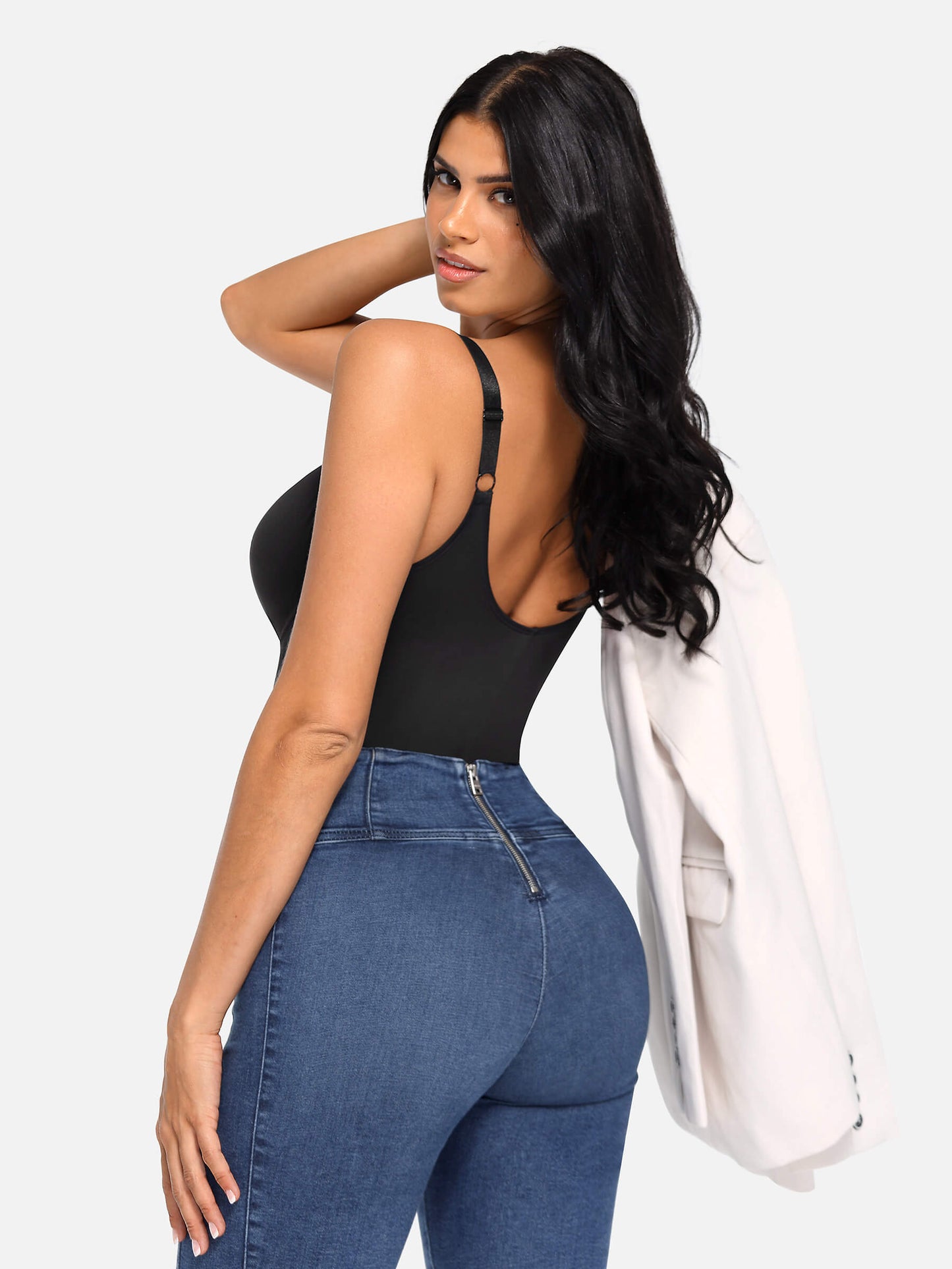 Feelingirl V Neck Tummy Control Shaping Bodysuit