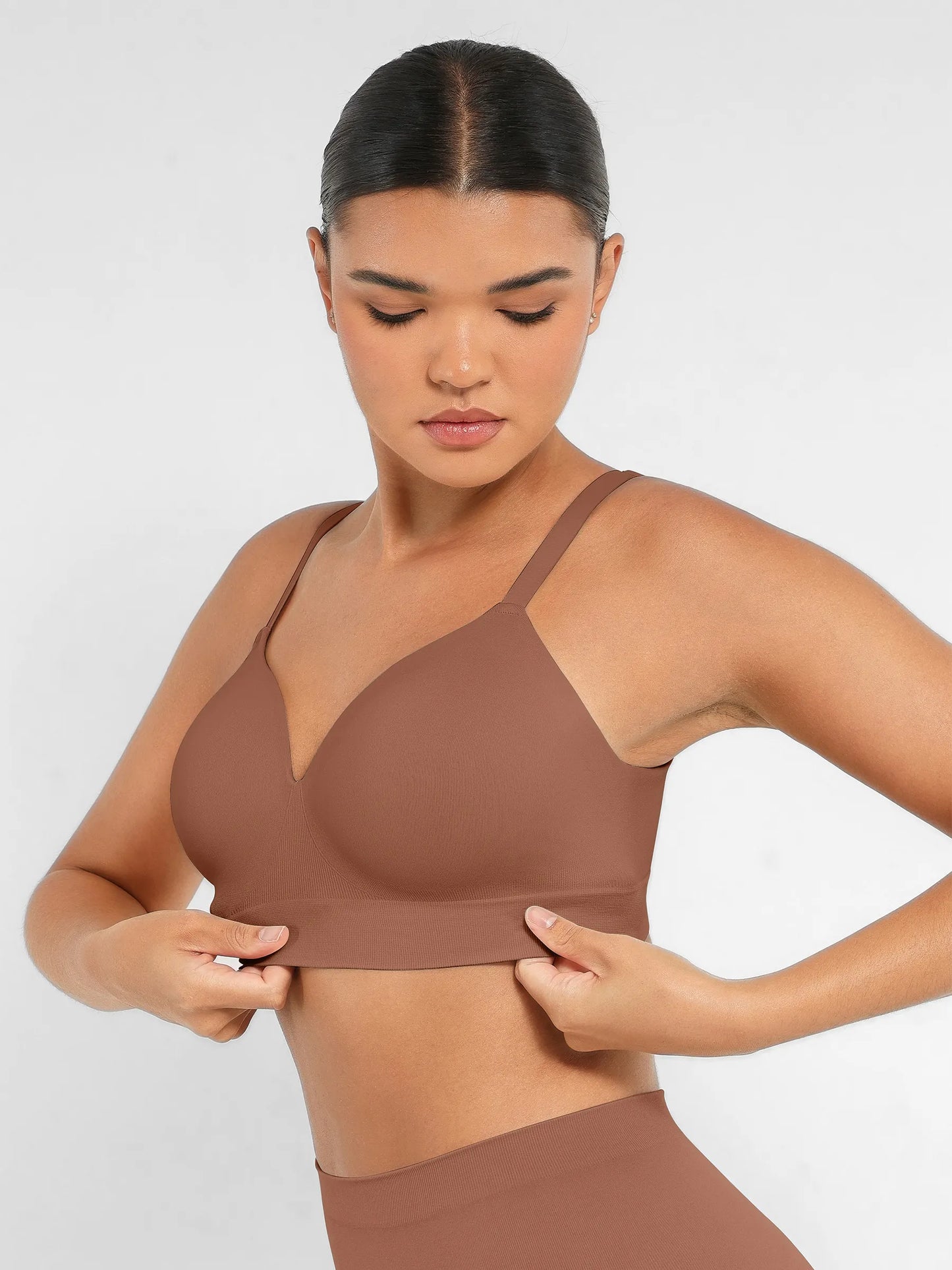 Feelingirl Wireless Push-Up Seamless Comfort Full Coverage Bra