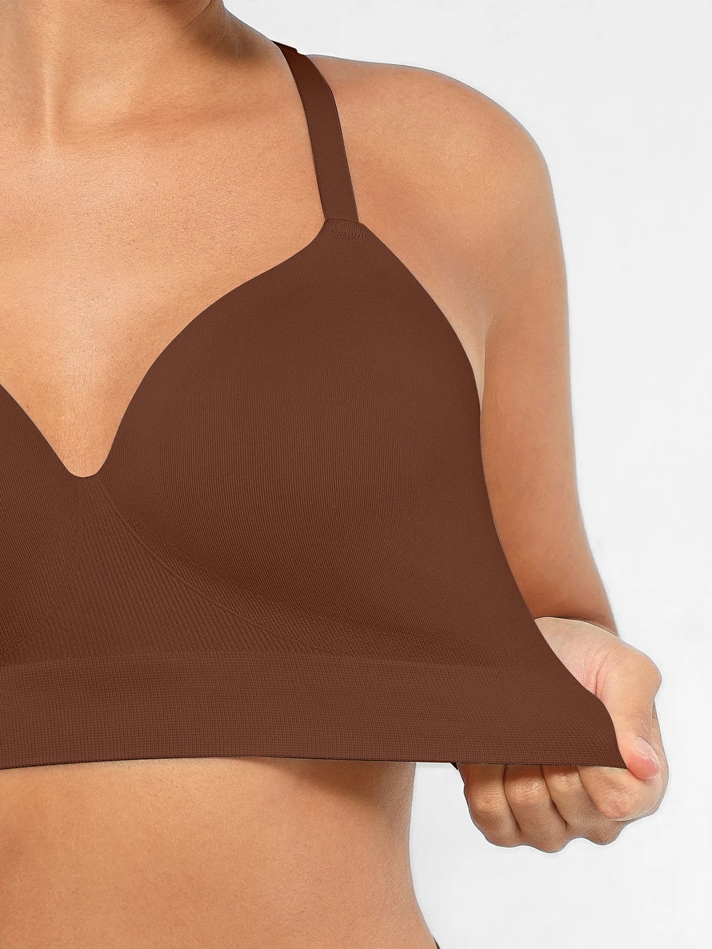 Feelingirl Wireless Push-Up Seamless Comfort Full Coverage Bra