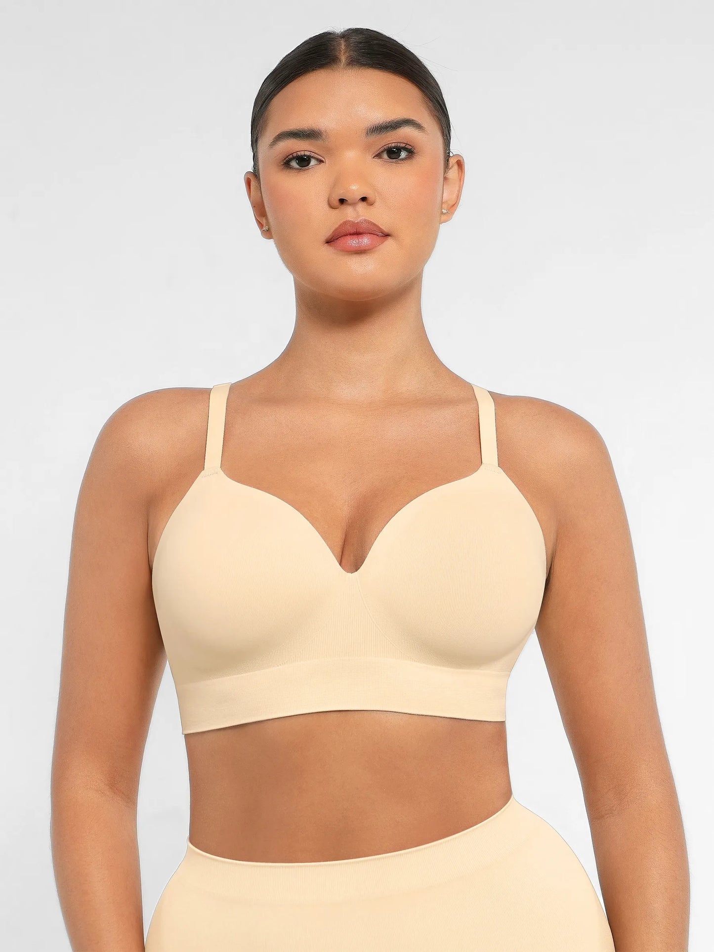 Feelingirl Wireless Push-Up Seamless Comfort Full Coverage Bra