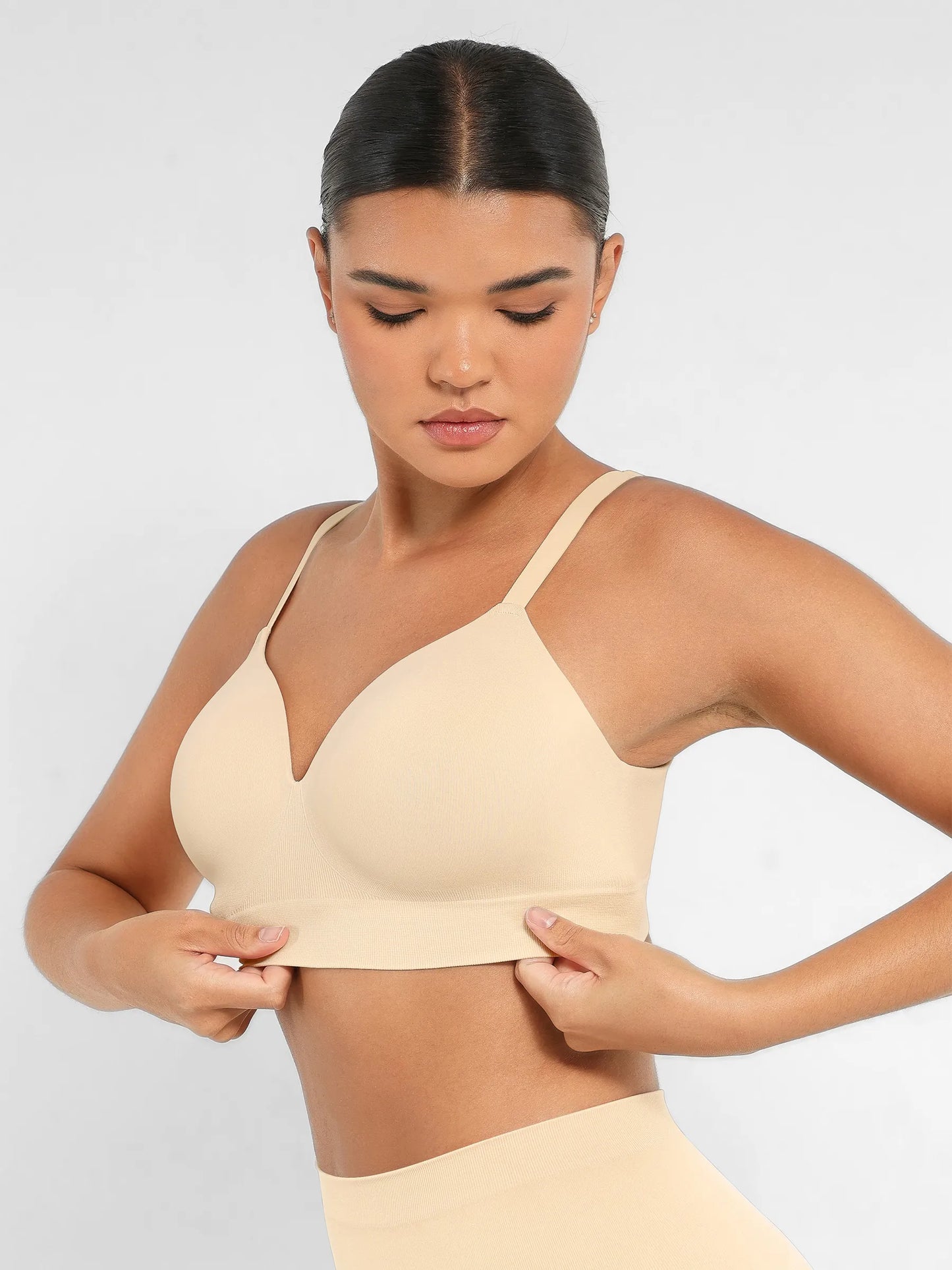 Feelingirl Wireless Push-Up Seamless Comfort Full Coverage Bra